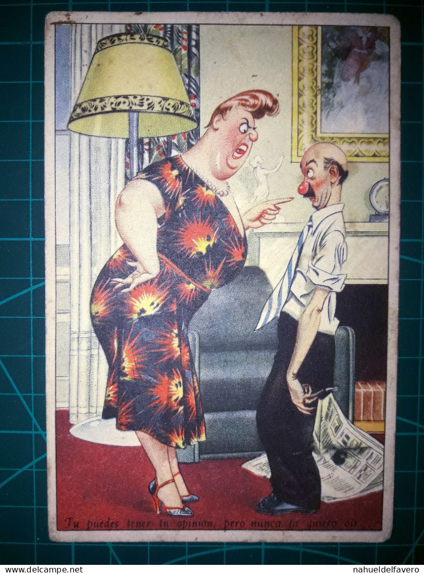 ARGENTINE, Carte Postale Vintage, Illustration Amusante Avec Des Caricatures Drôles Et Hilarantes. Comédie, Humour.. - Humour