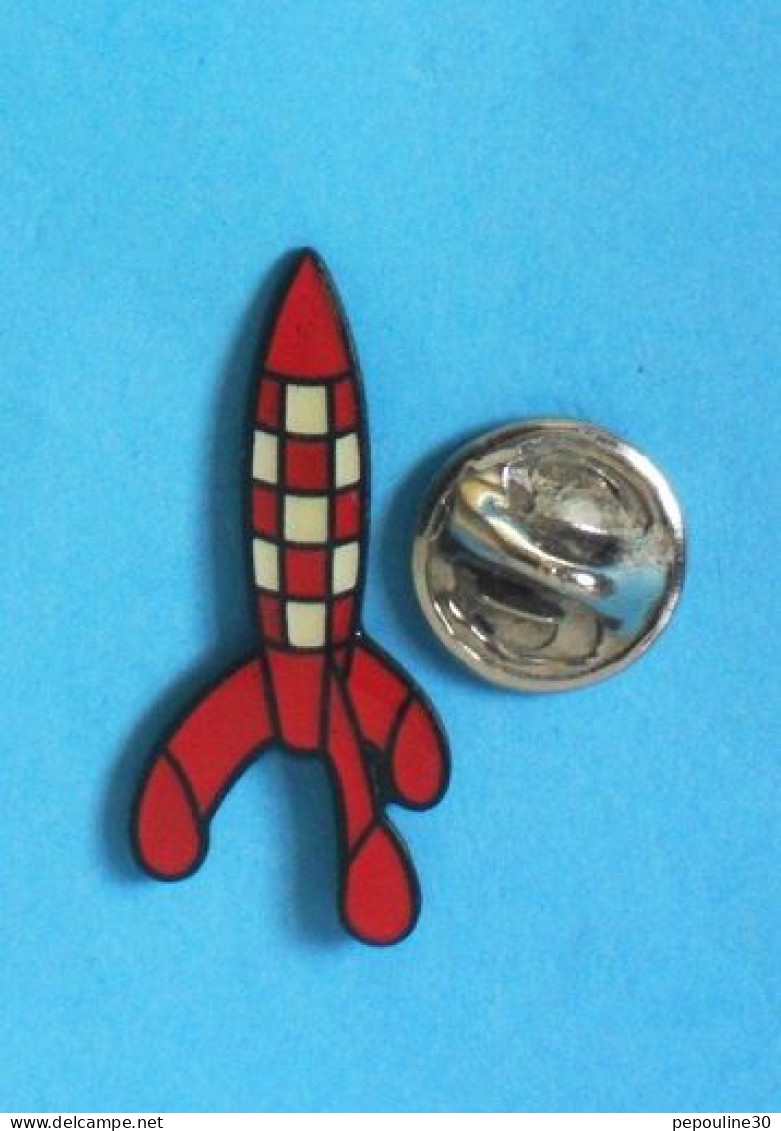 1 PIN'S //   **  LA FUSÉE / TINTIN & MILOU / OBJECTIF LUNE ** . (©Herger . ML 01 Atlas) - BD