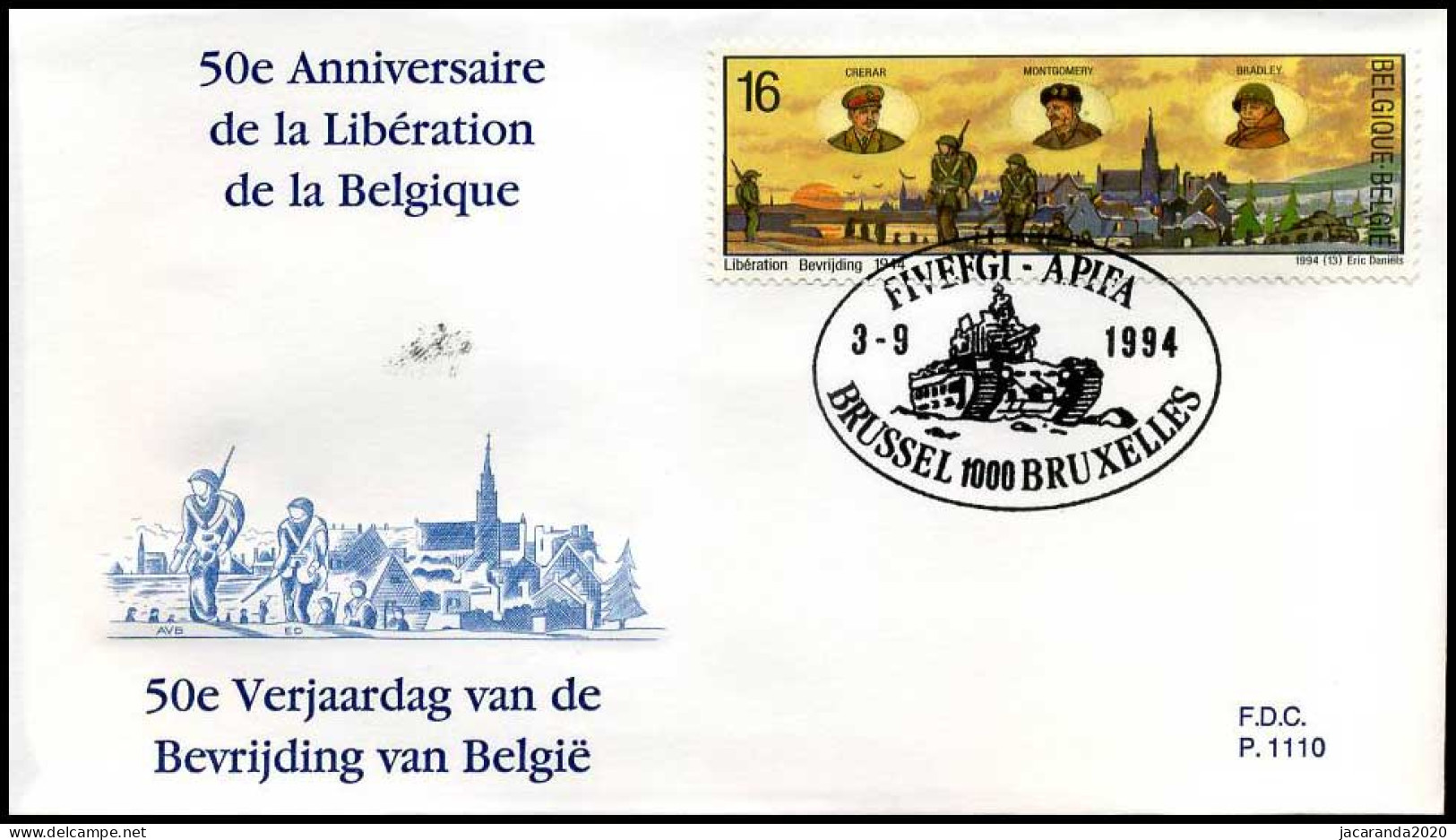 2571 - FDC - Bevrijding Van België - Libération #1  P1110 - 1991-2000