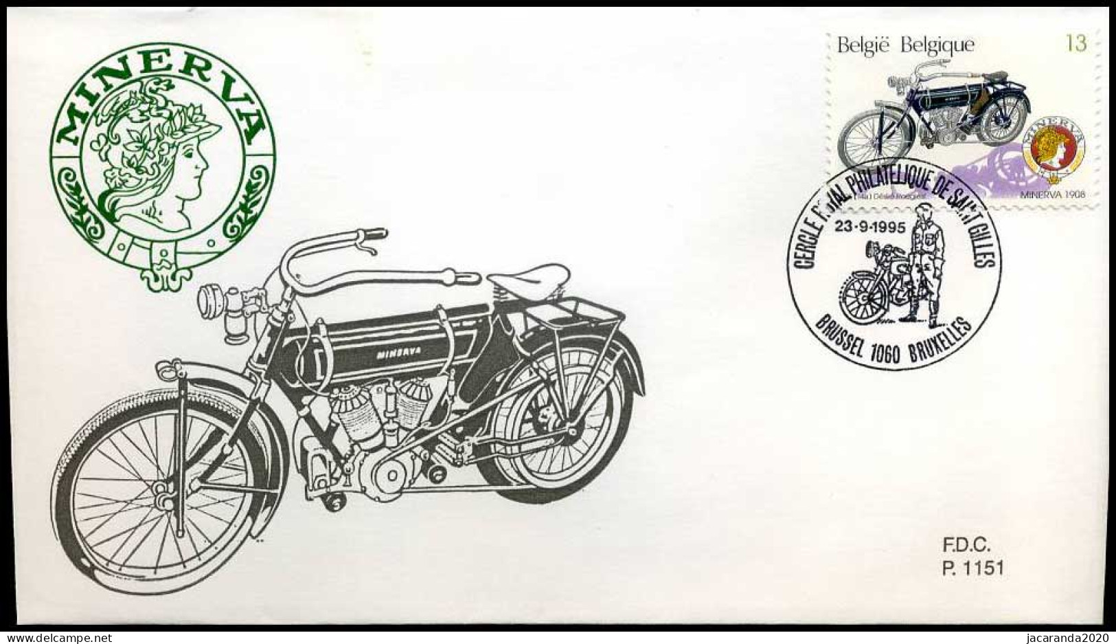 2615 - FDC - Oude Belgische Motoren  #1  P1151 - 1991-2000