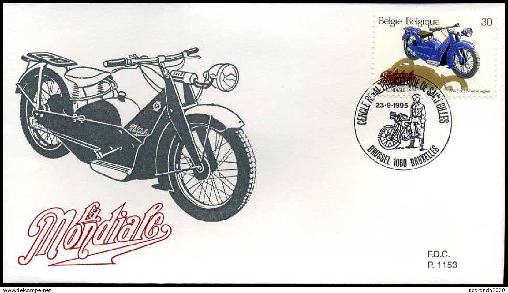 2617 - FDC - Oude Belgische Motoren  #3  P1153 - 1991-2000