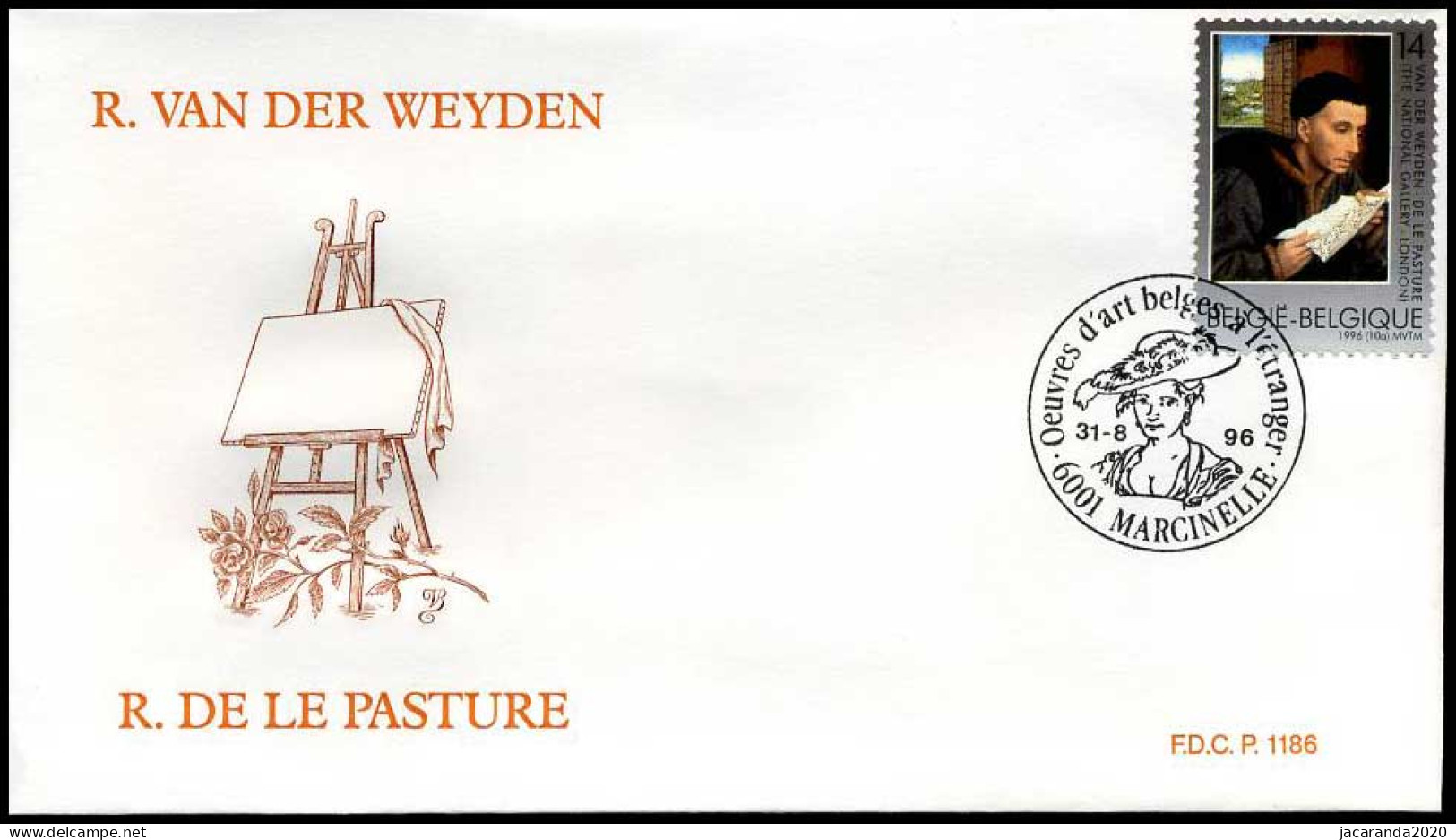 2655 - FDC - Belgische Kunstwerken  #1  P1186 - 1991-2000