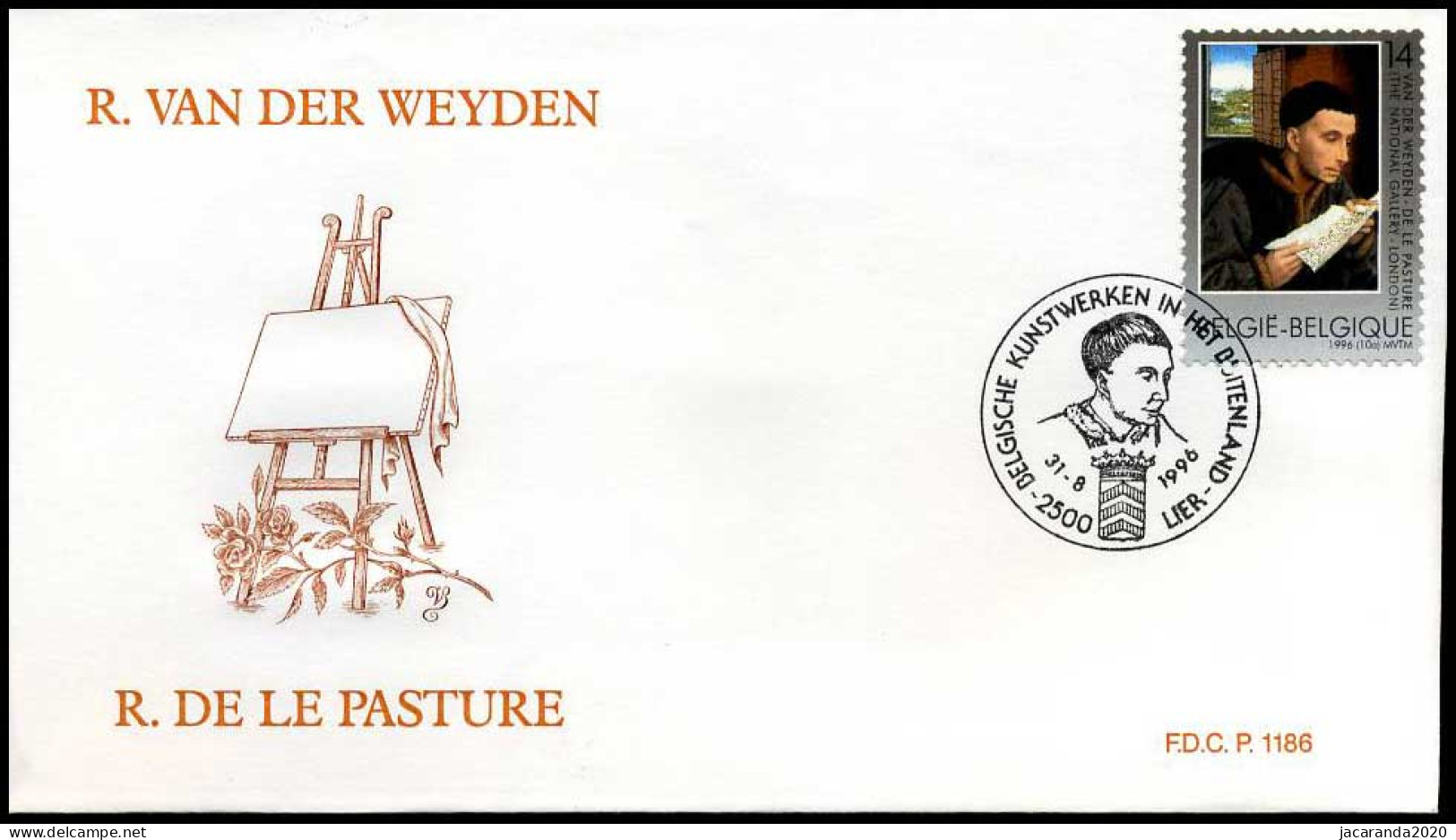 2655 - FDC - Belgische Kunstwerken  #2  P1186 - 1991-2000