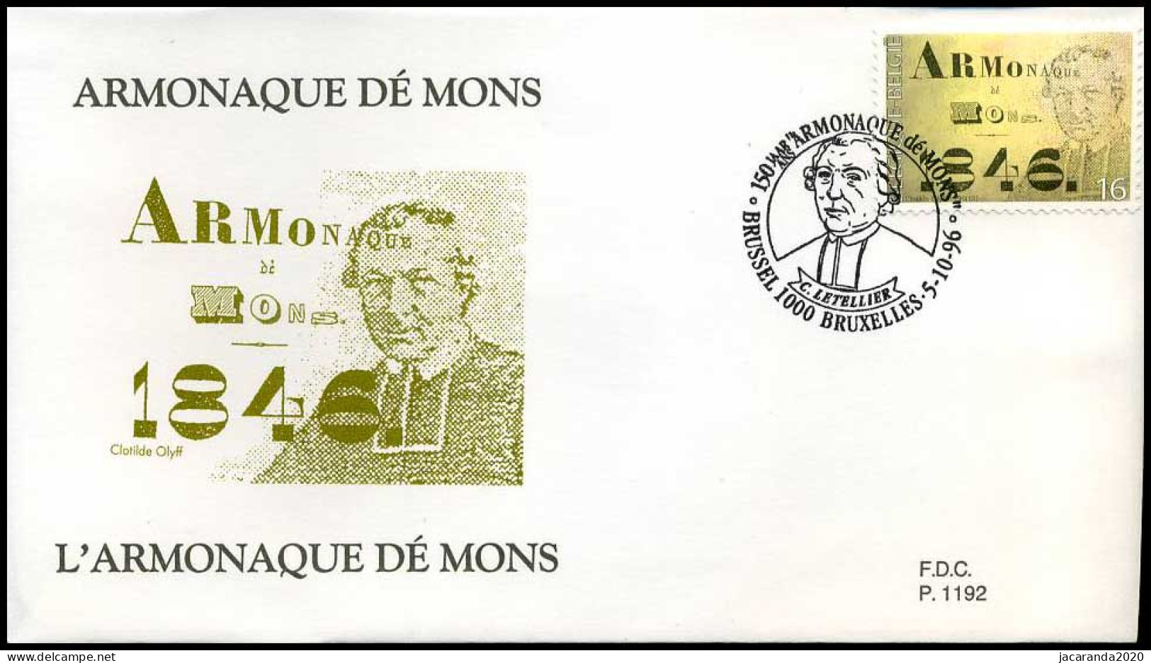 2664 - FDC - "Armonaque De Mons"  #1  P1192 - 1991-2000