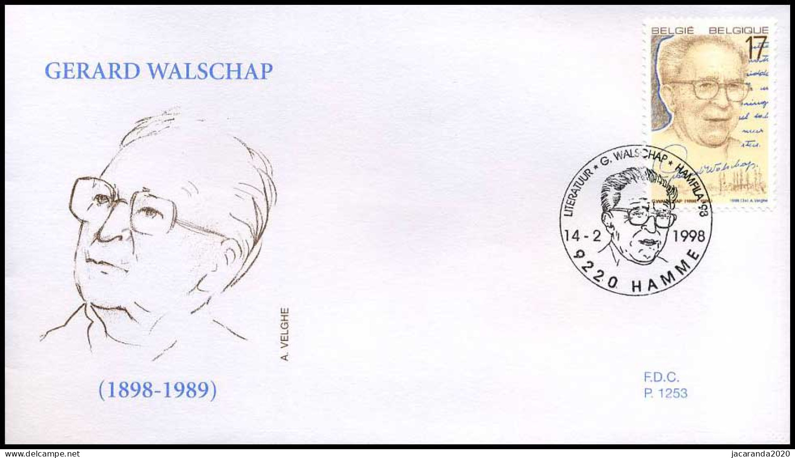 2736 - FDC - Literatuur  #1  P1253 - 1991-2000