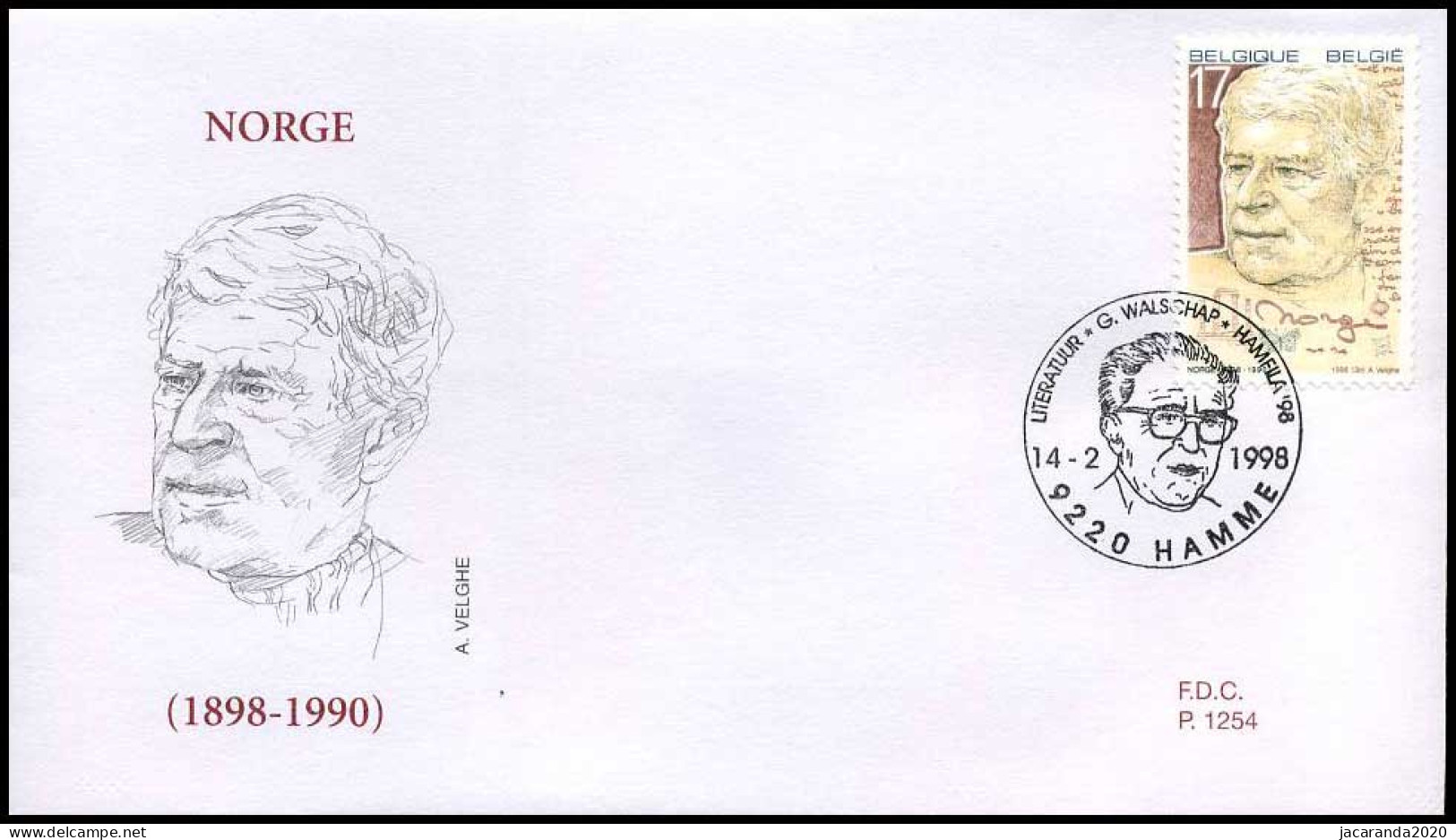 2737 - FDC - Literatuur  #1  P1254 - 1991-2000