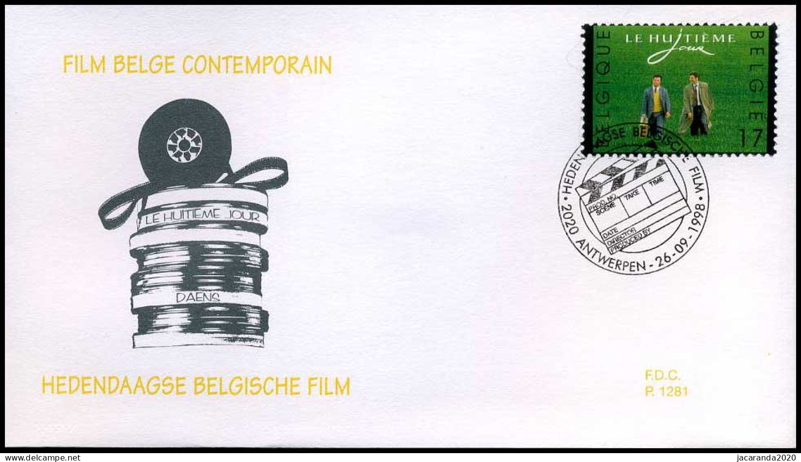 2780 - FDC - Hedendaagse Belgische Film  #1  P1281 - 1991-2000