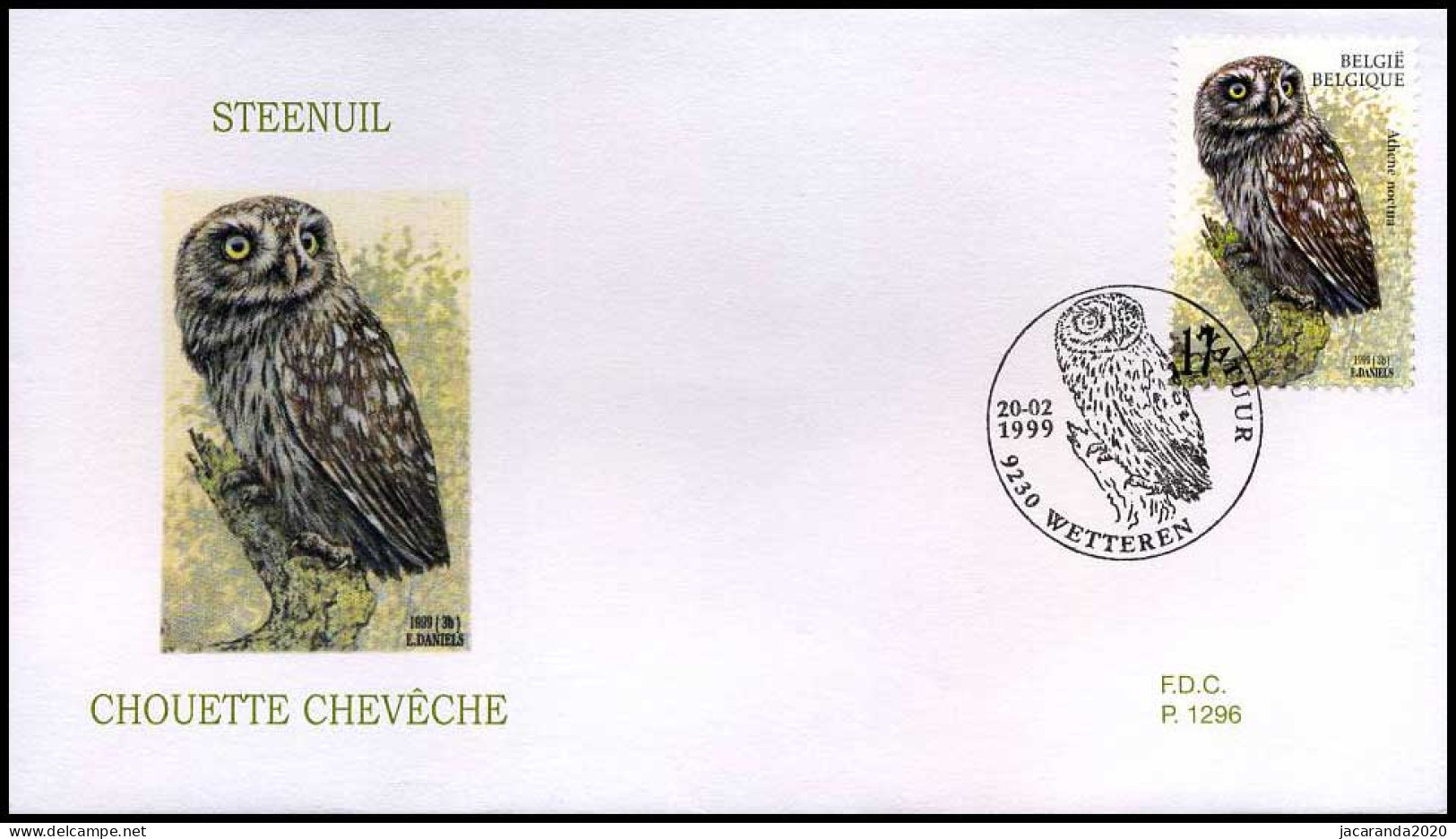 2806 - FDC - Natuur - Uilen  #2  P1296 - 1991-2000