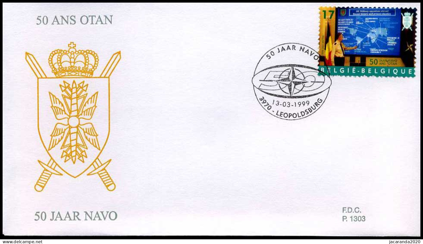 2813 - FDC - 50 Jaar NATO  #9  P1303 - 1991-2000