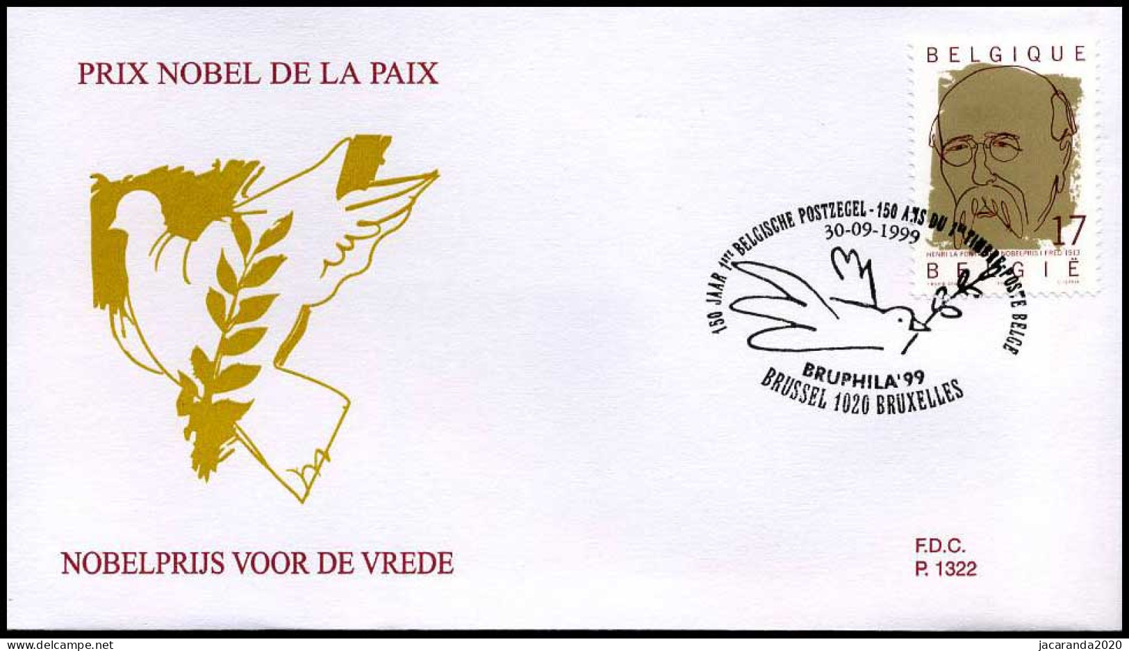 2838 - FDC - Nobelprijswinnaars  #1  P1322 - 1991-2000