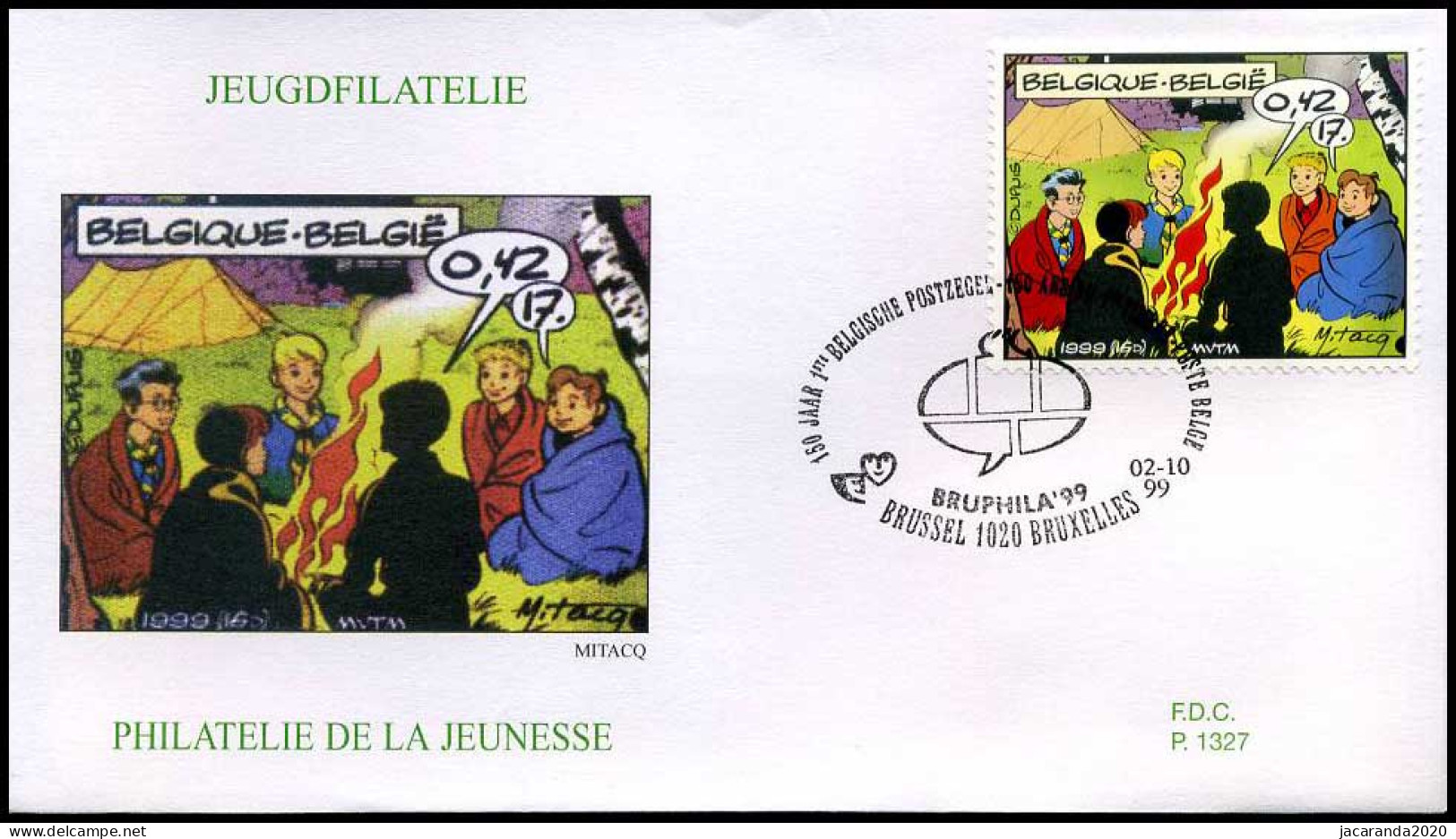 2844 - FDC - Jeugdfilatelie  #4  P1327 - 1991-2000