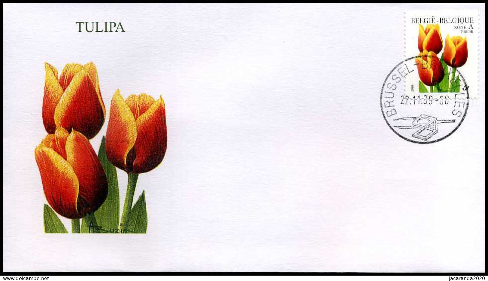 2855 - FDC - Bloemen  #1 - 1991-2000