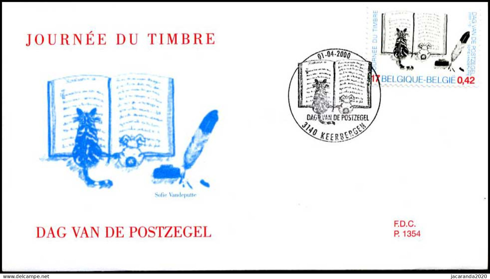 2900 - FDC - Dag Van De Postzegel #1 P1354 - 1991-2000