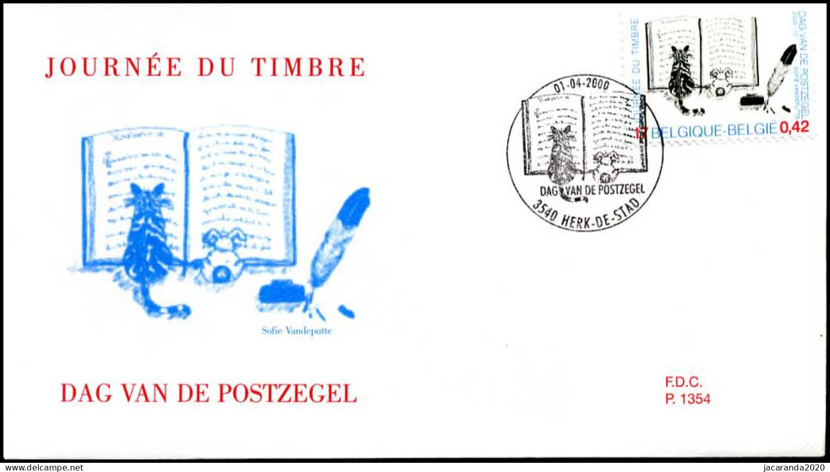 2900 - FDC - Dag Van De Postzegel #2 P1354 - 1991-2000