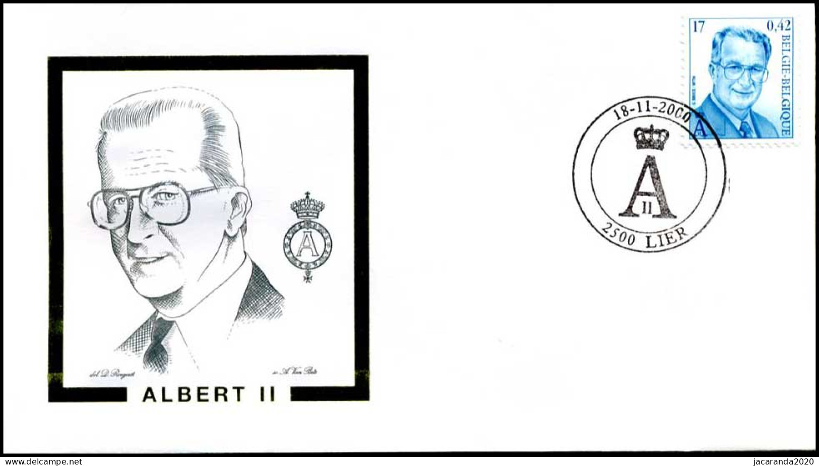 2963 - FDC - Koning Albert II #1 P - 1991-2000