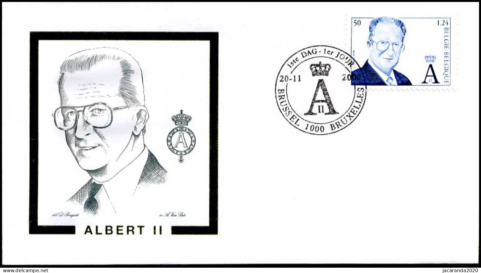 2964 - FDC - Koning Albert II #1 P - 1991-2000