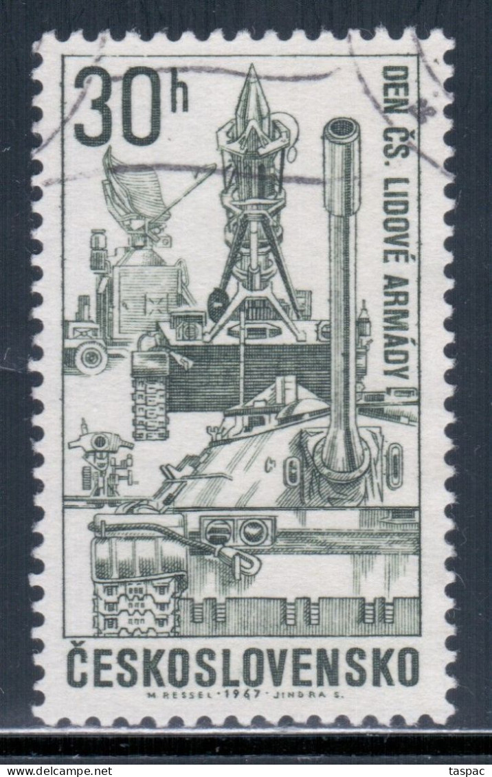 Czechoslovakia 1967 Mi# 1737 Used - Day Of The Czechoslovak People’s Army / Rockets And Weapons / Space - Europa