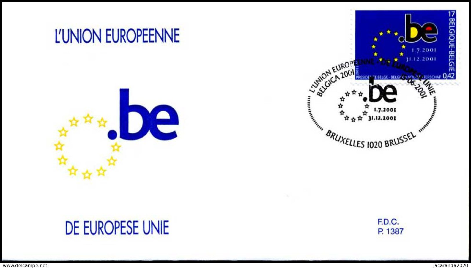 3014 - FDC - De Europese Unie #2 P1387 - 2001-2010