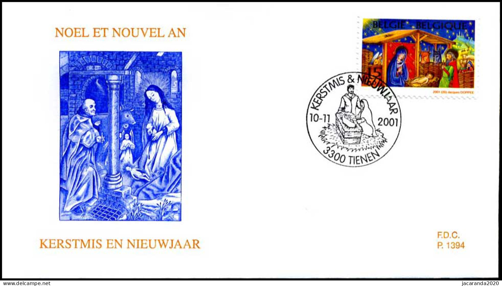 3044 - FDC - Kerstmis En Nieuwjaar #1 P1394 - 2001-2010