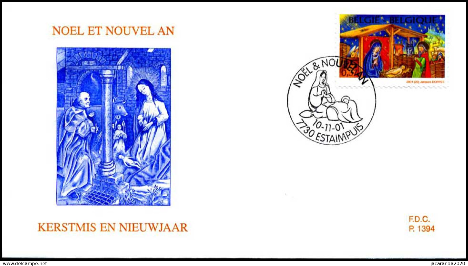 3044 - FDC - Kerstmis En Nieuwjaar #2 P1394 - 2001-2010