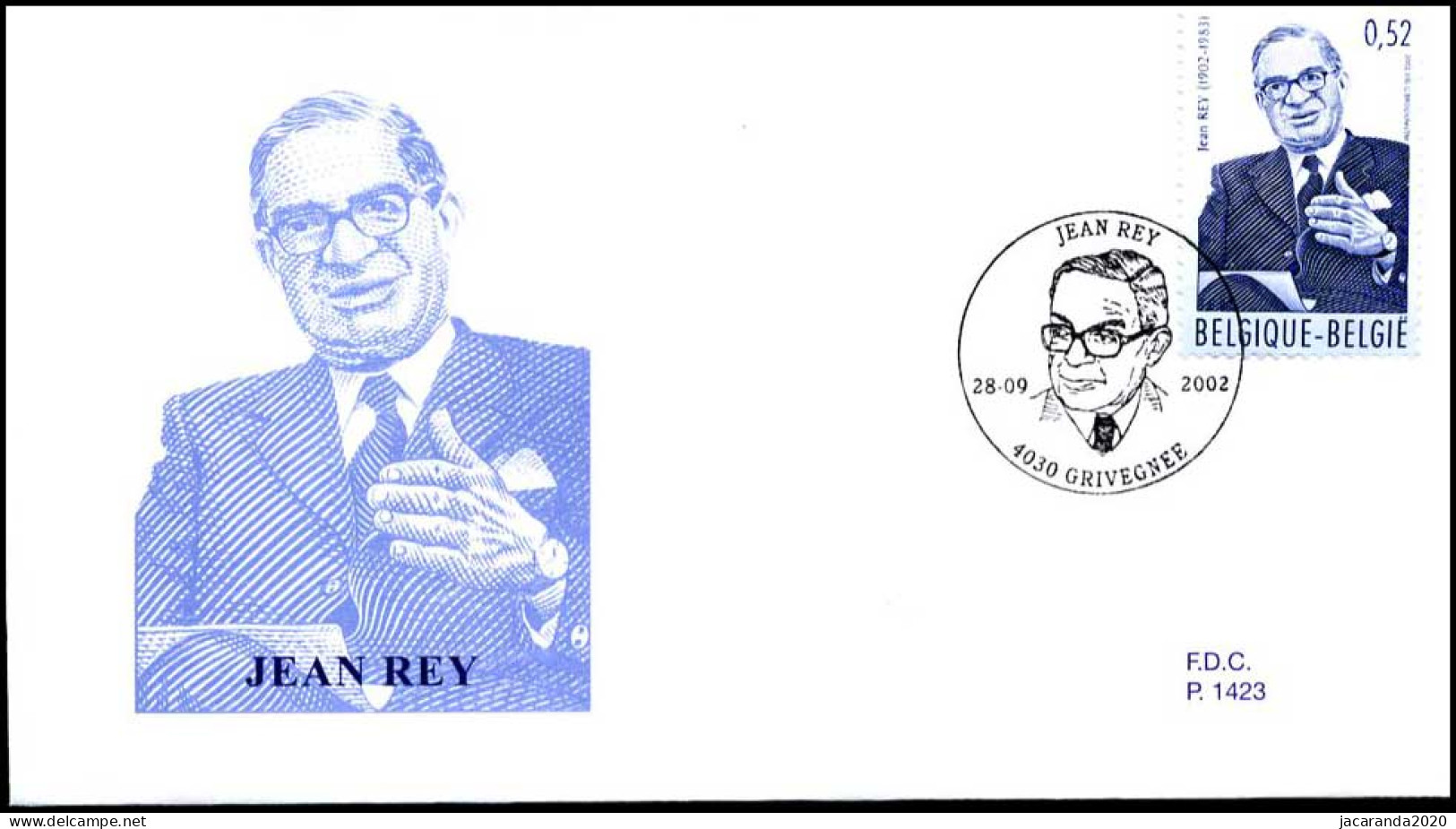 3097 - FDC - Jean Rey #2 P1423 - 2001-2010