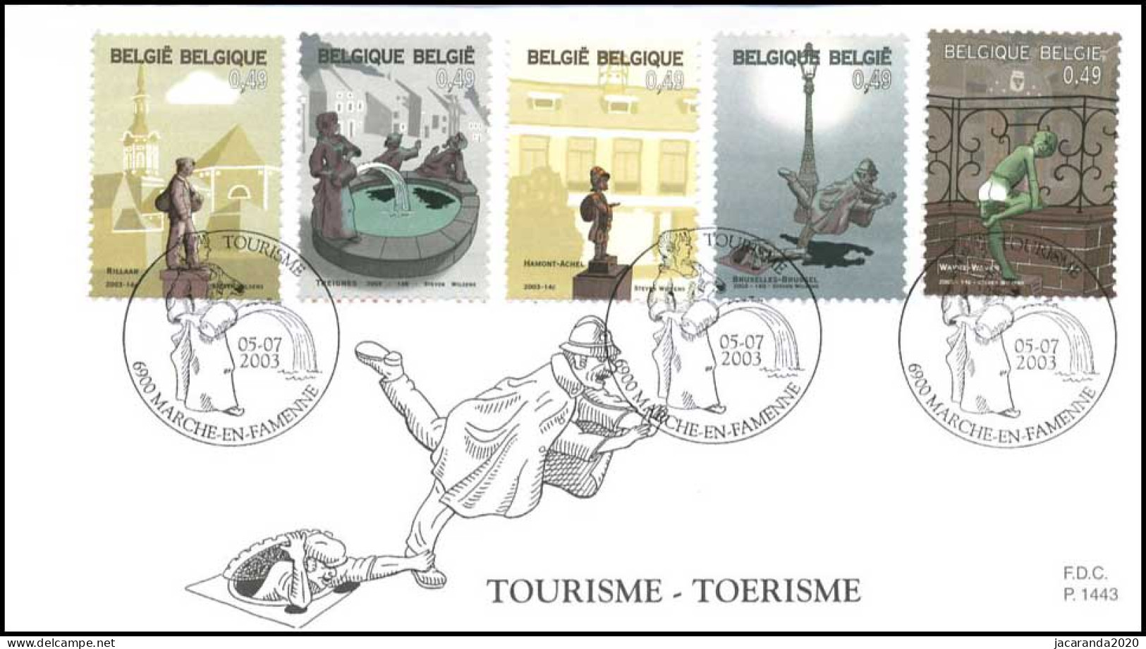 3194/98 - FDC - Toerisme - Populaire Standbeelden #1 P1443 - 2001-2010