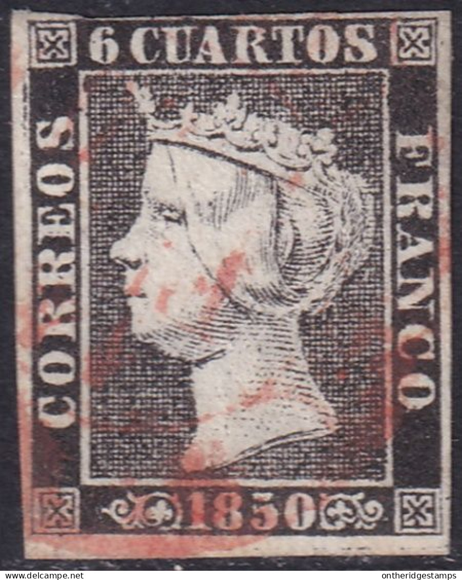 Spain 1850 Sc 1b España Ed 1 Used Date (baeza) Cancel Type I Position 22 - Usados