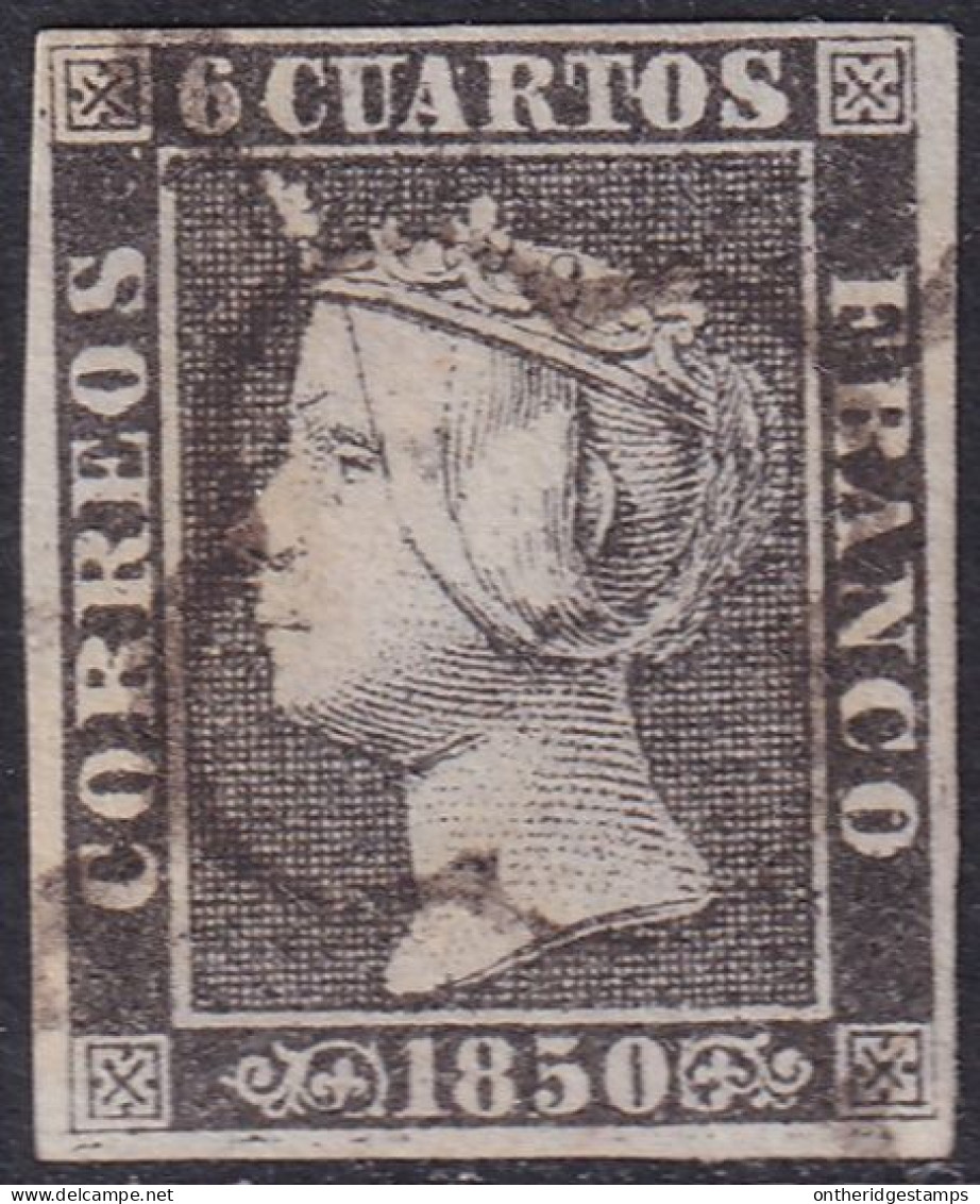 Spain 1850 Sc 1 España Ed 1A Used Spider (araña) Cancel Type II Position 19 - Used Stamps