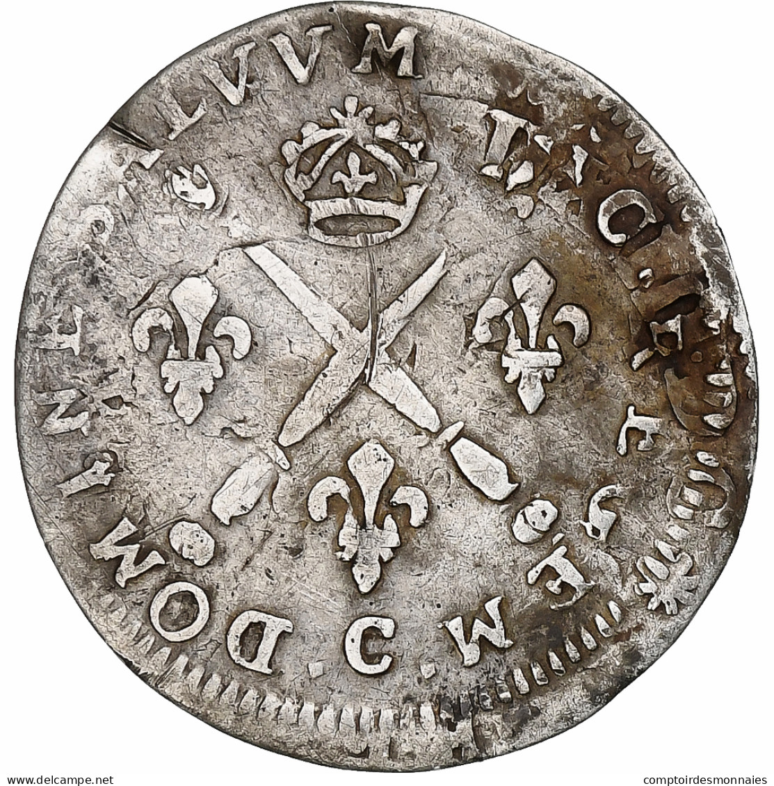 France, Louis XIV, 5 Sols Aux Insignes, 1702, Caen, Argent, TB+, Gadoury:108 - 1643-1715 Ludwig XIV.