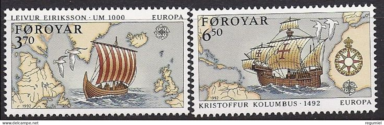 Feroe 225/226 ** MNH. 1992 - Färöer Inseln