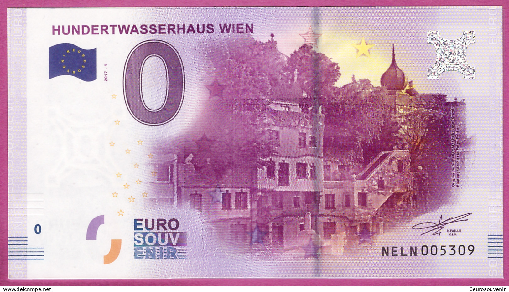 0-Euro NELN 2017-1 HUNDERTWASSERHAUS WIEN S-2b KUPFER - Privatentwürfe