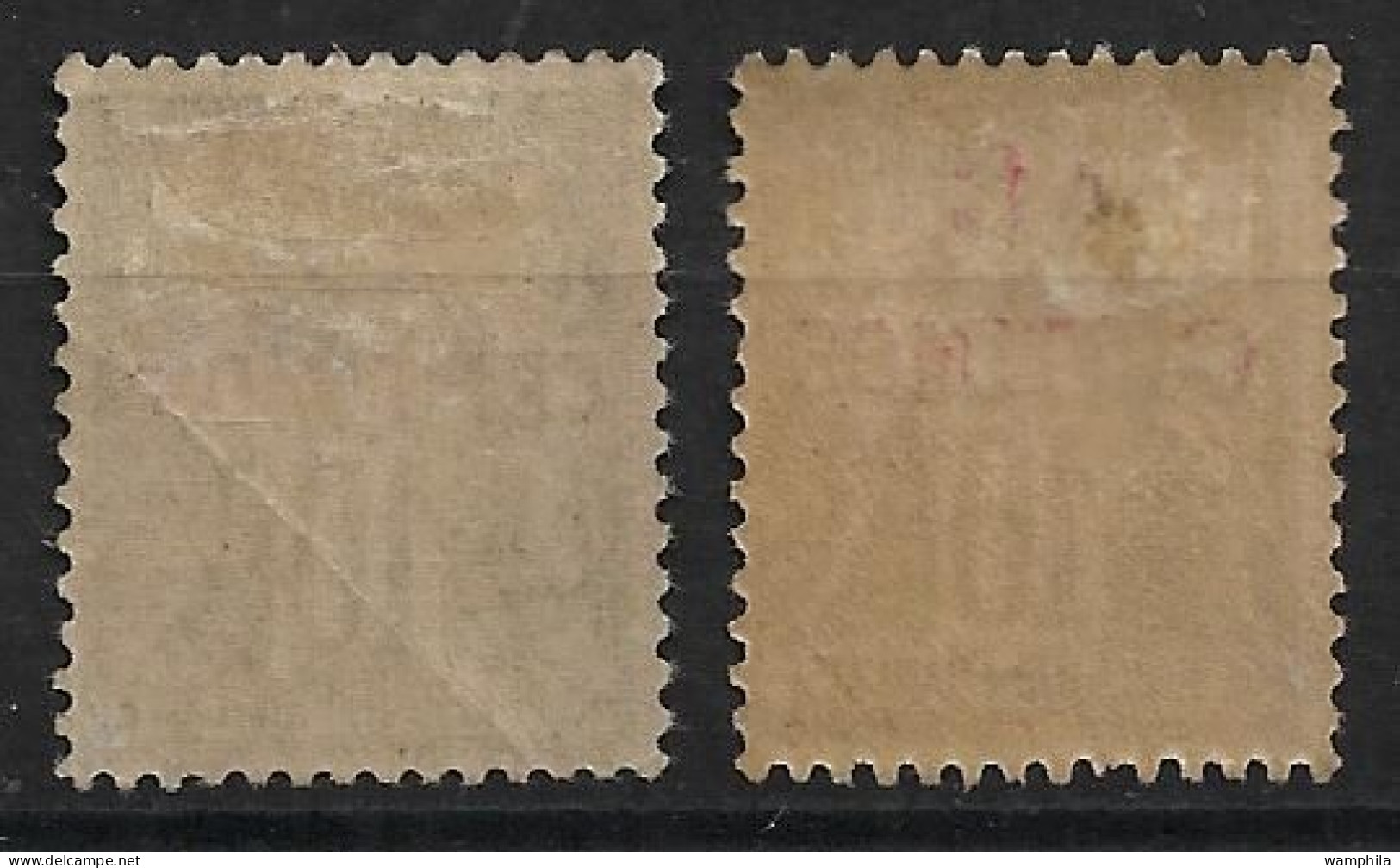 Maroc N°3A/3Aa*. Surcharge Carmin Et Rouge. Cote 176€. - Unused Stamps