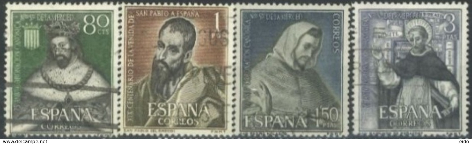 SPAIN, 1963, STAMPS SET OF 4, USED. - Oblitérés