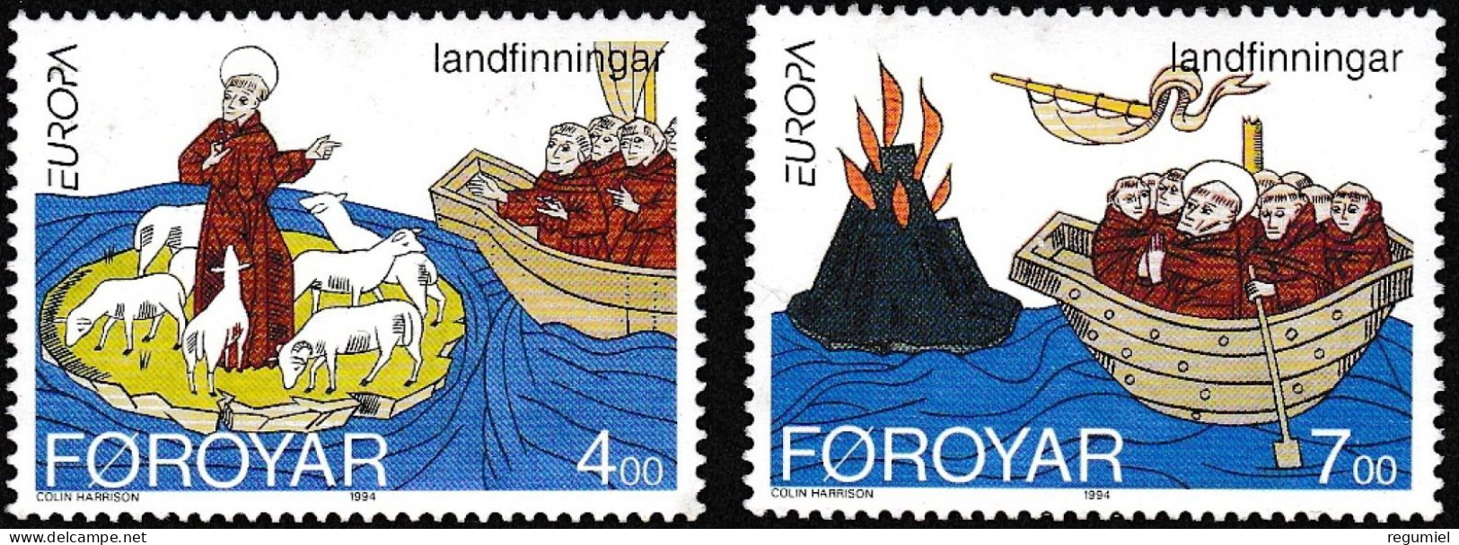 Feroe 254/255 ** MNH. 1994 - Faroe Islands