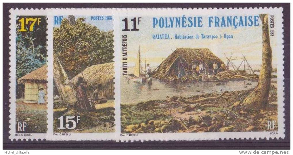 Polynésie - YT N ° 299 à 301 ** - Neuf Sans Charnière - 1988 - Neufs