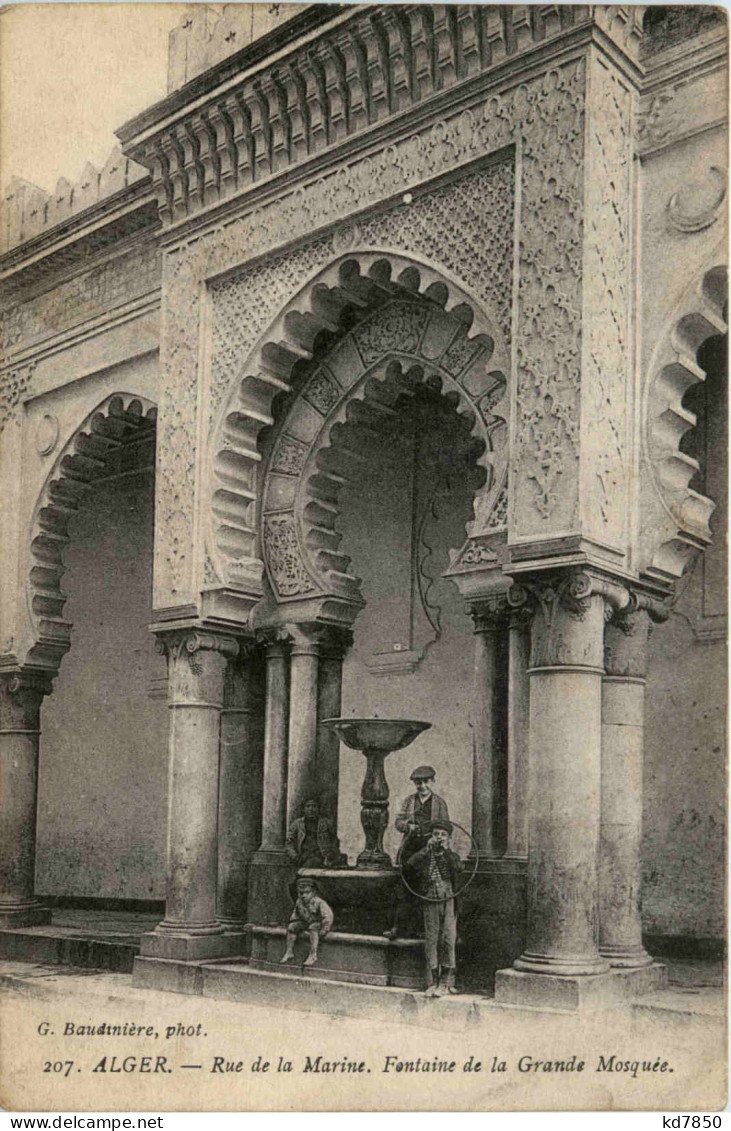 Alger, Rue De La Marine, Fontaine De La Grande Mosquee - Alger