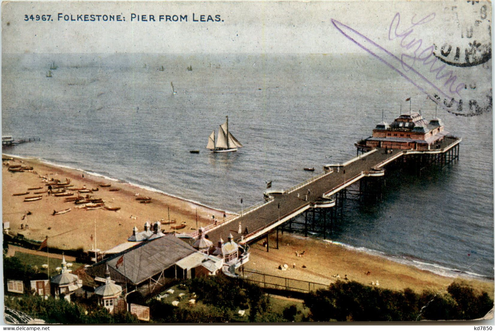 Folkestone - Pier From Leas - Folkestone