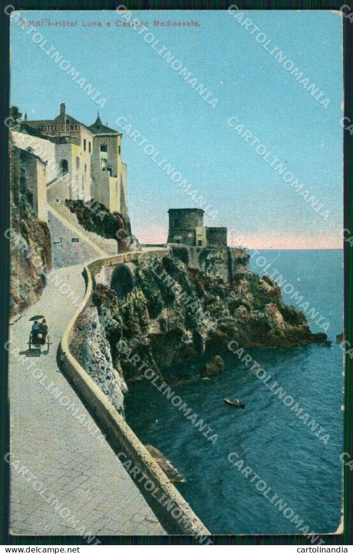 Salerno Amalfi Hotel Luna Castello Medioevale Cartolina RB5583 - Salerno