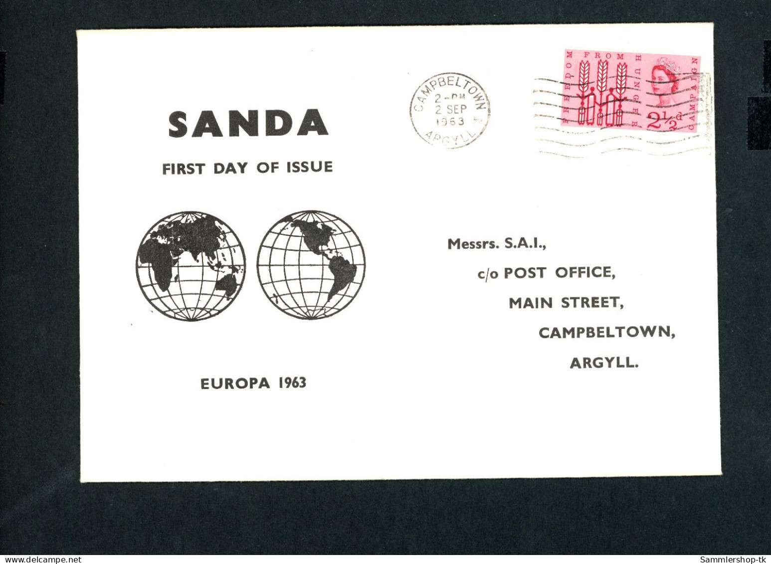 Großbritannien Sanda Europa 1963 FDC - 1981-1990 Dezimalausgaben