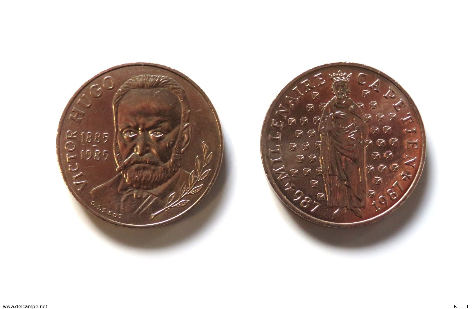 2x10 Francs Commémoratifs 1986 / 1987 Victor Hugo + Hugues Capet - 10 Francs