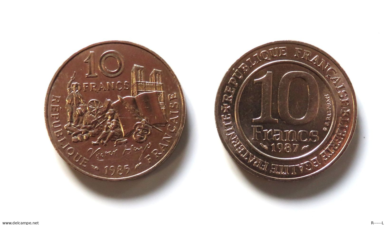 10 Francs Commémoratifs 1986 / 1987 Victor Hugo + Hugues Capet - 10 Francs