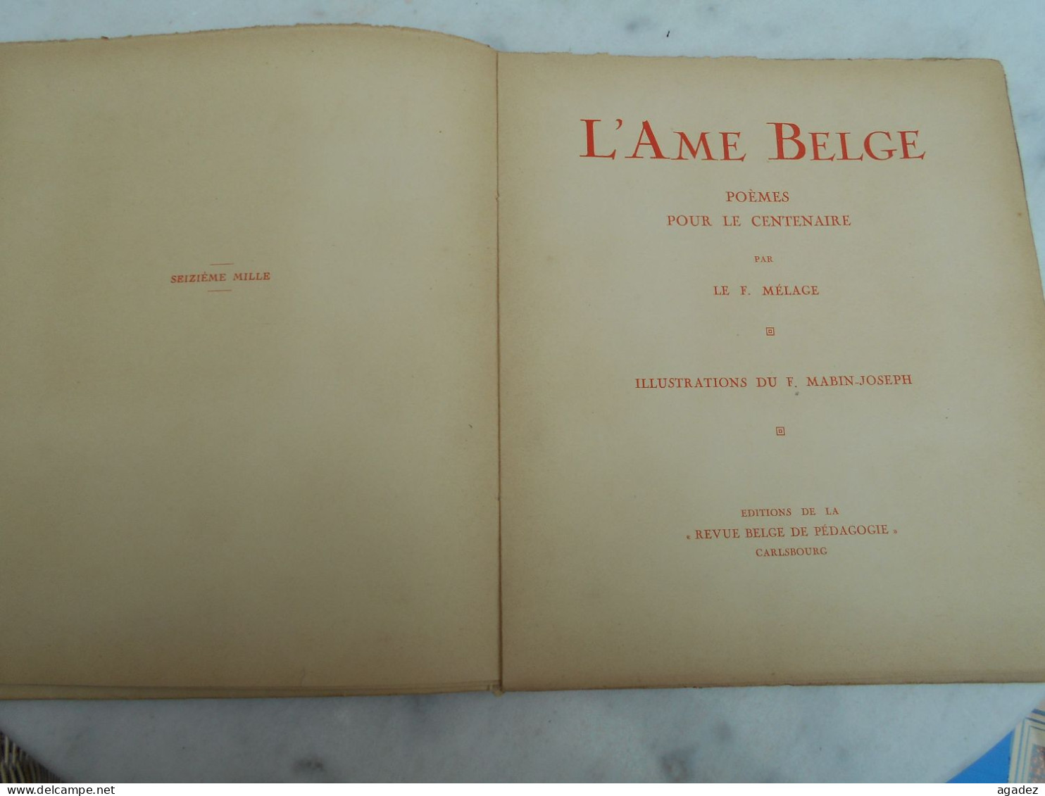 Livre L'âme Belge  Poemes Pour Le Centenaire 1930 - 1901-1940