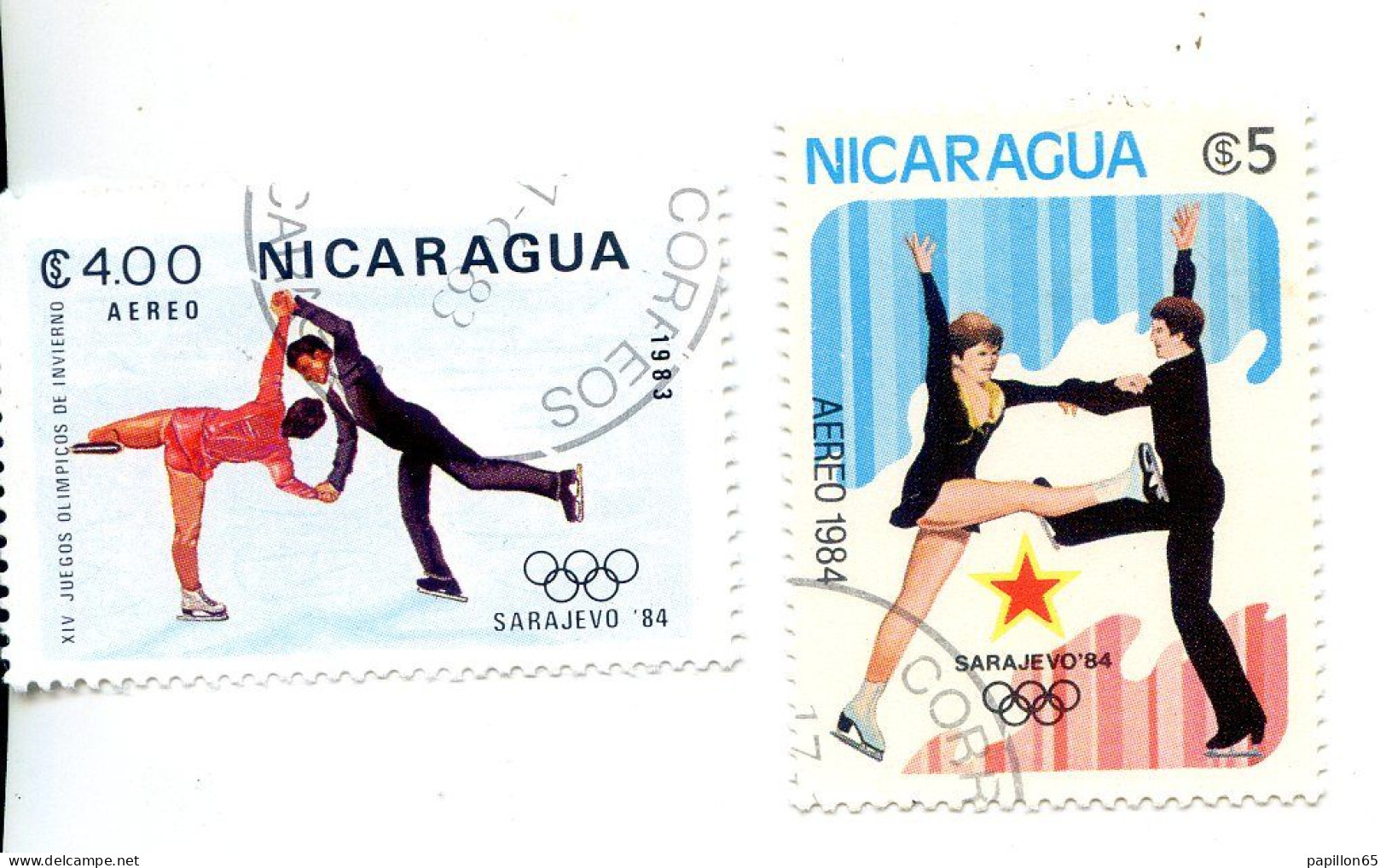 Lot De Timbres   NICARAGUA   JEUX OLYMPIQUES DE SARAJEVO 84 - Winter 1984: Sarajevo