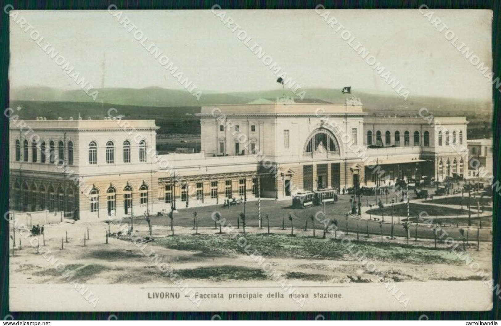 Livorno Città Stazione Tram PIEGHINA Foto Cartolina WX1527 - Livorno