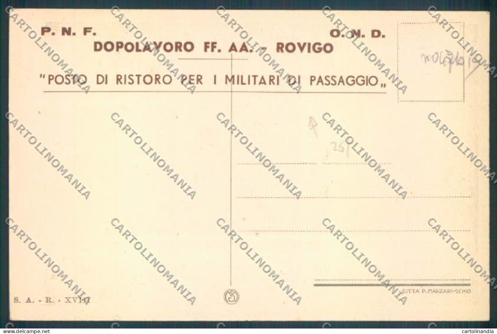 Rovigo Città PNF OND Cartolina ZQ1727 - Rovigo