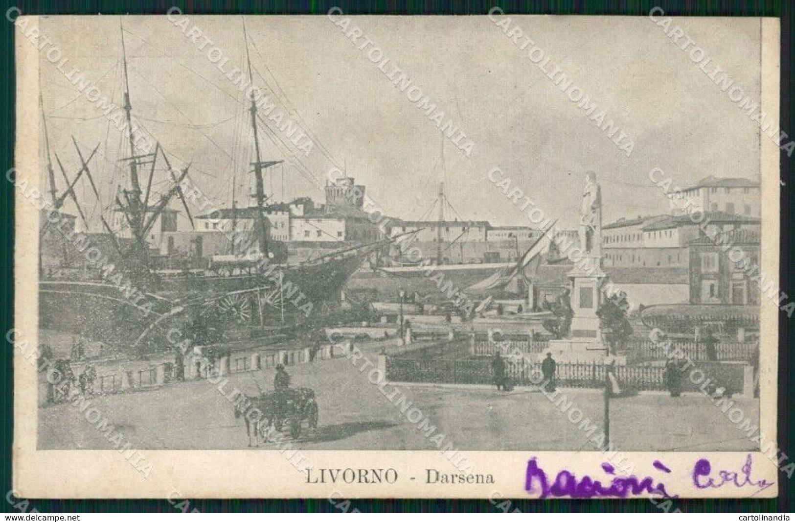 Livorno Città Darsena Navi Cartolina WX1542 - Livorno