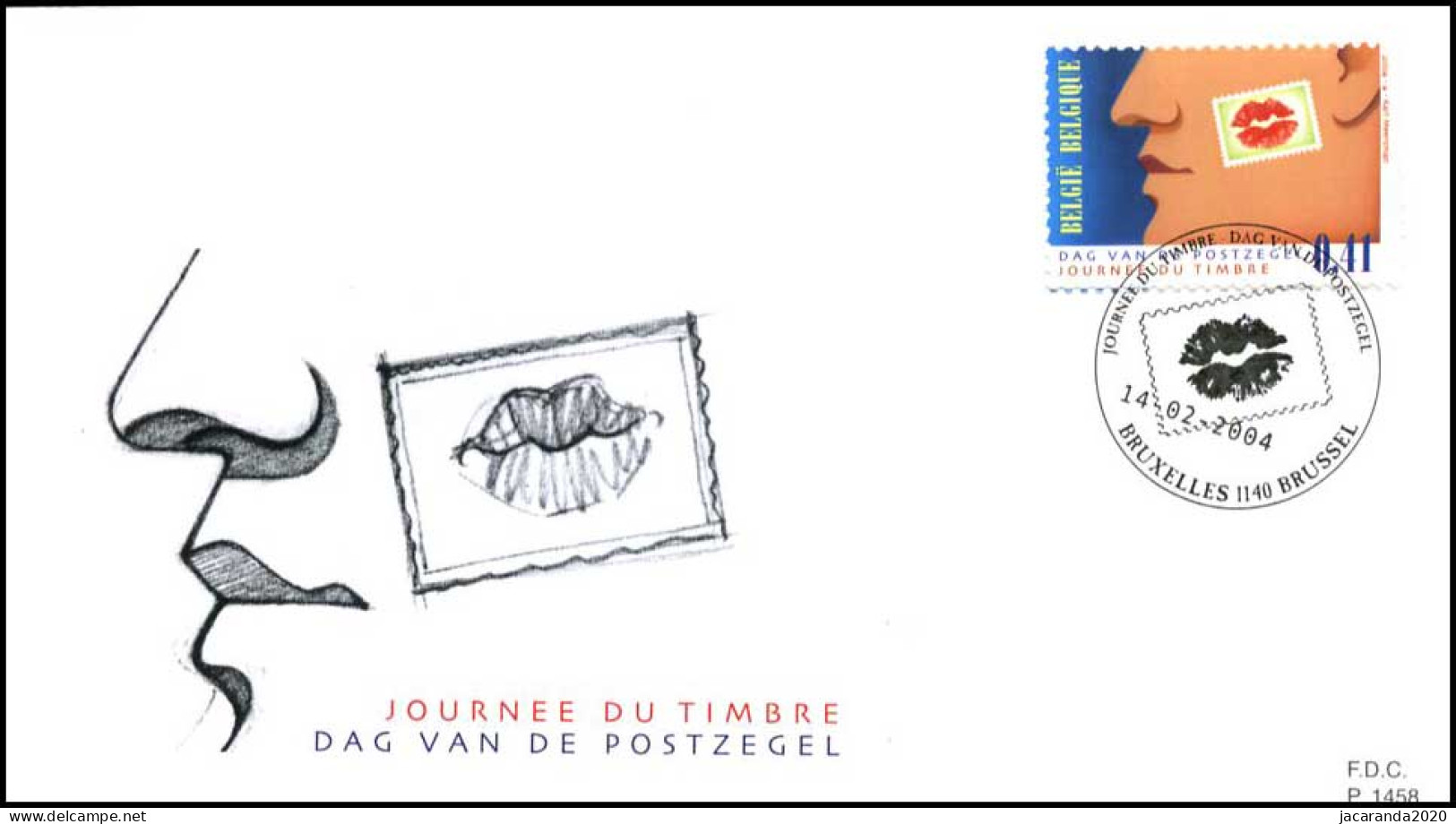 3245 - FDC - Dag Van De Postzegel #1 P1458 - 2001-2010