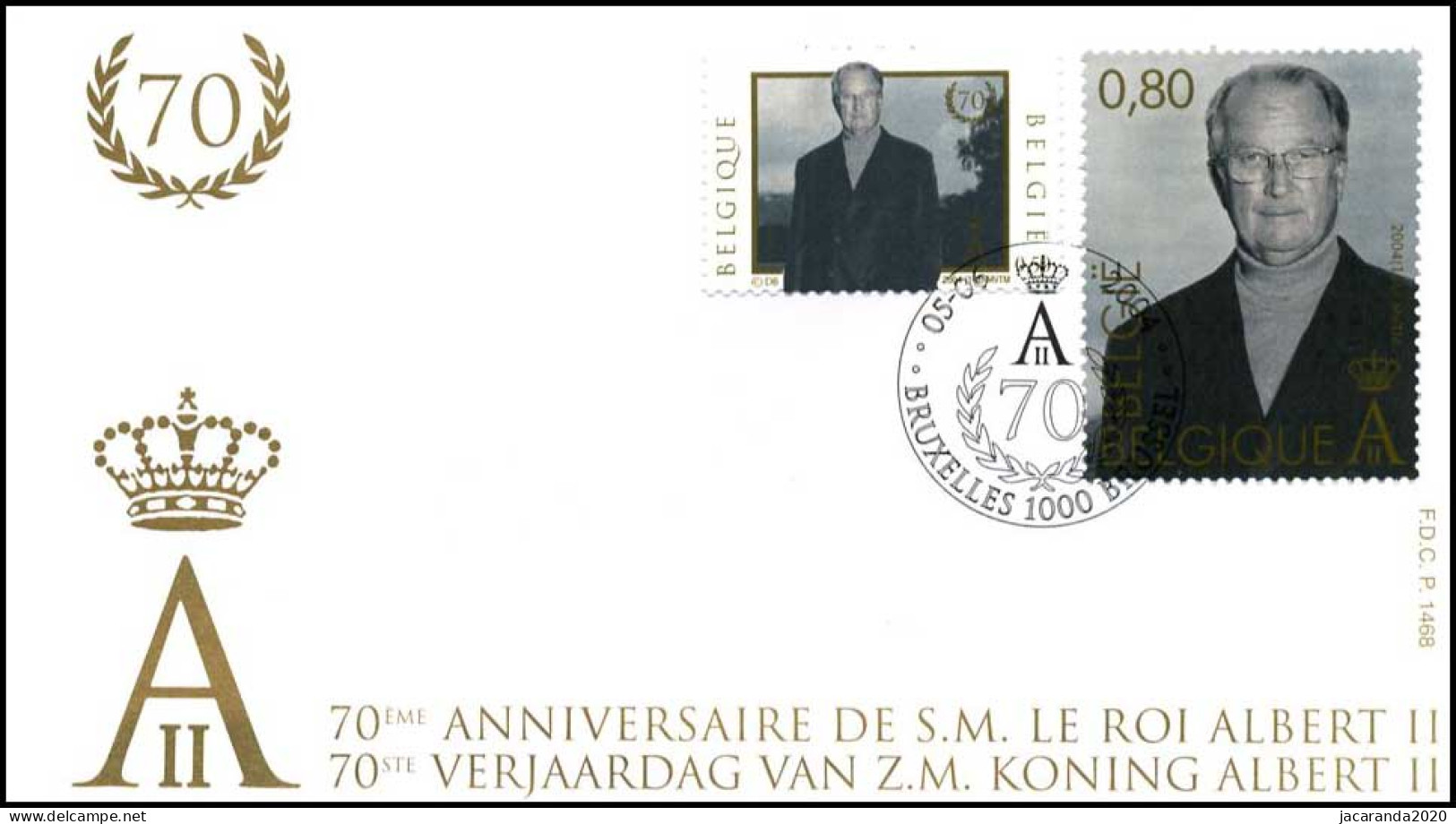 3289 + 3290 - FDC - Koning Albert II #1 P1468 - 2001-2010