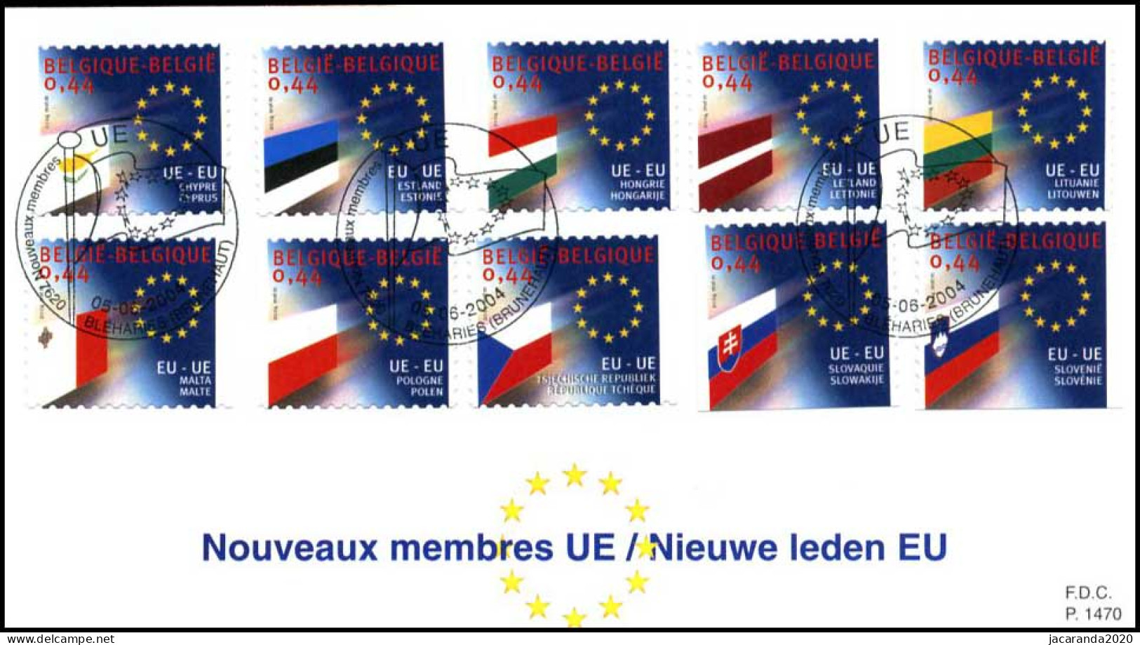 3293/02 - FDC - Nieuwe Leden Europese Unie #1 P1470 - 2001-2010
