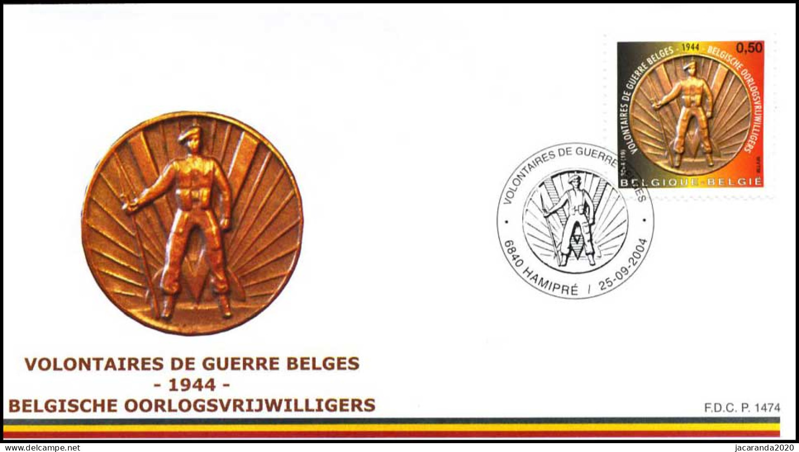 3311 - FDC - Belgische Oorlogsvrijwilligers #1 P1474 - 2001-2010